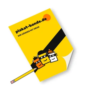Mattes Plakat auf Naturpapier mit Bleistift