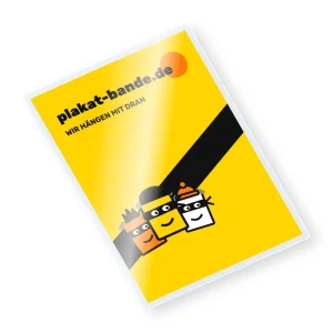 Einlaminiertes Plakat mit klarem Folienrand